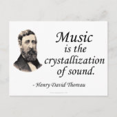 Thoreau over geluid en muziek briefkaart (Voorkant)