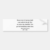 Thoreau Quote 2a Bumpersticker (Voorkant)