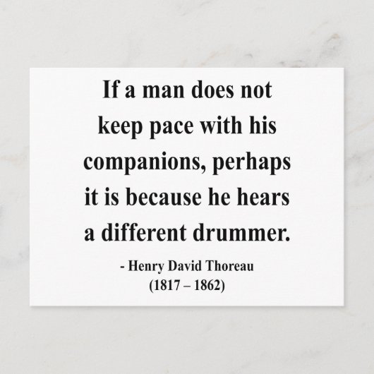Thoreau Quote 4a Briefkaart (Voorkant)