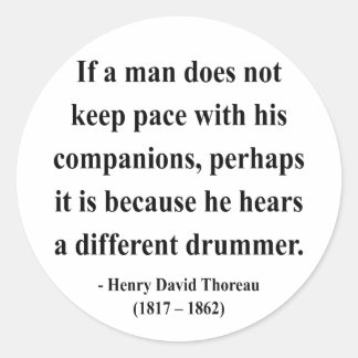 Thoreau Quote 4a Ronde Sticker
