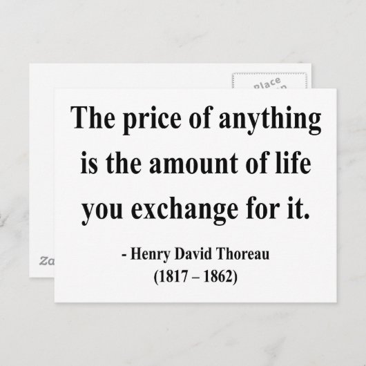 Thoreau Quote 6a Briefkaart (Voorkant / Achterkant)