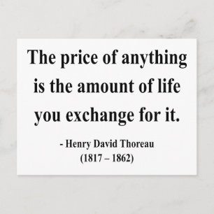 Thoreau Quote 6a Briefkaart