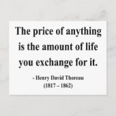 Thoreau Quote 6a Briefkaart (Voorkant)