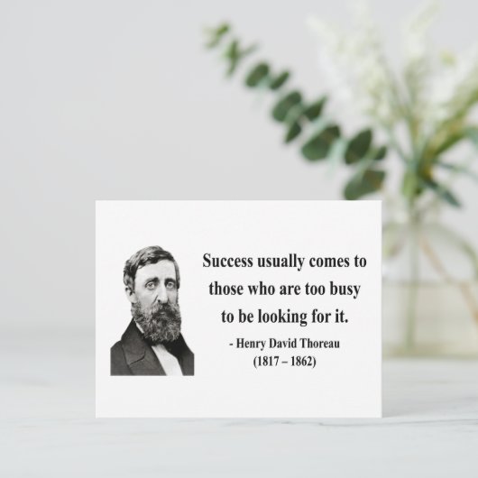 Thoreau-quote 7b briefkaart (Staand voorkant)