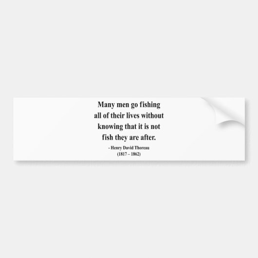 Thoreau Quote 8a Bumpersticker (Voorkant)