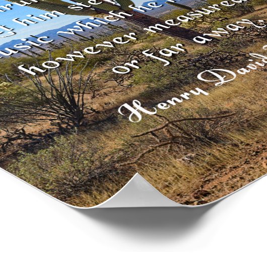 Thoreau Quote, andere Drummer Poster (Hoek)