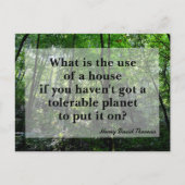 Thoreau Quote Bos Landschap Fotografisch Briefkaart (Voorkant)