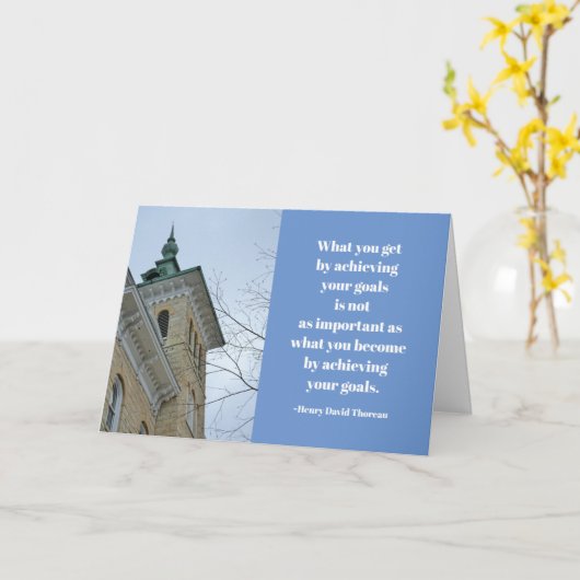Thoreau Quote Building Afstuderen Kaart (Gele Bloem)