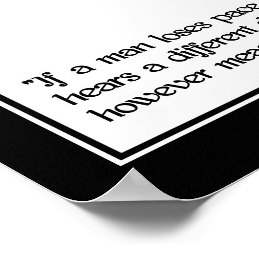 Thoreau Quote "Different Drummer" Poster (Hoek)