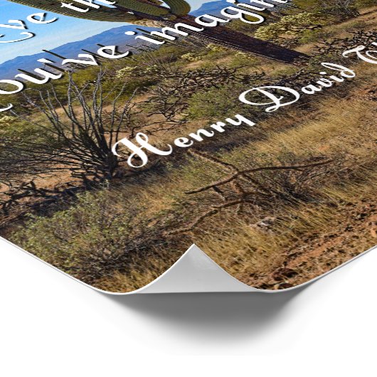 Thoreau Quote, ga vertrouwelijk Poster (Hoek)