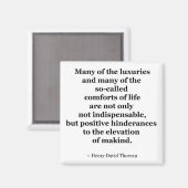 Thoreau Quote Magneet (Voorkant / Achterkant)