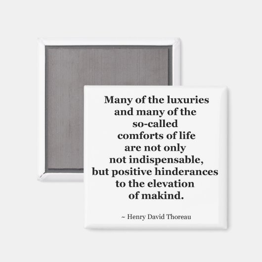 Thoreau Quote Magneet (Voorkant / Achterkant)