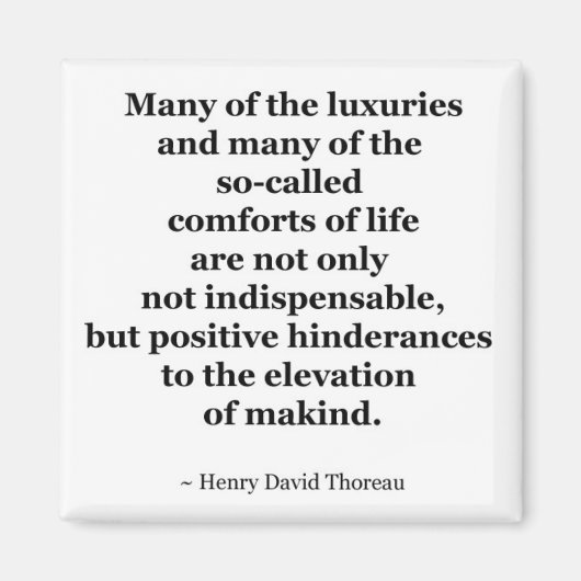 Thoreau Quote Magneet (Voorkant)