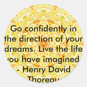 Thoreau Quotre Ronde Sticker