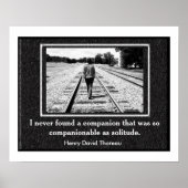 Thoreau Solitude quote - poster (Voorkant)