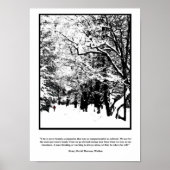 Thoreau Solitude Quote Poster - Lone Walk New Snow (Voorkant)
