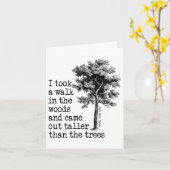 Thoreau Trees Quote Natuur - Wandelen in de Bossen Kaart (Gele Bloem)