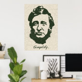 Thoreau - Vereenvoudig Poster (Thuiskantoor)