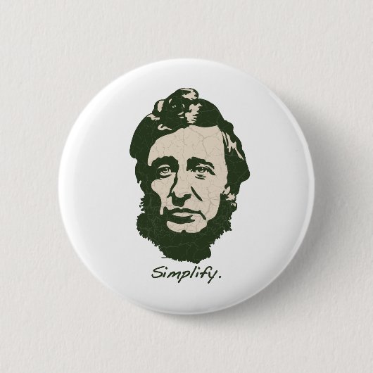 Thoreau - Vereenvoudig Ronde Button 5,7 Cm (Voorkant)