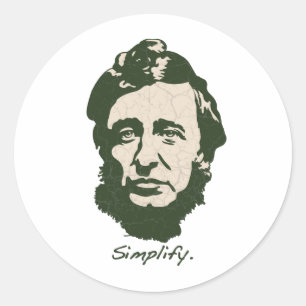 Thoreau - Vereenvoudig Ronde Sticker