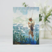 Thoreau Vist bij Walden Pond door N.C. Wyeth Informatiekaartje (Staand voorkant)