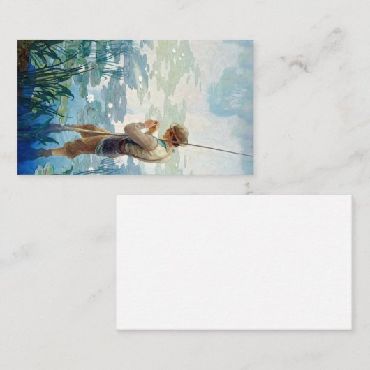 Thoreau Vist bij Walden Pond door N.C. Wyeth Visitekaartje (Voorkant / Achterkant)