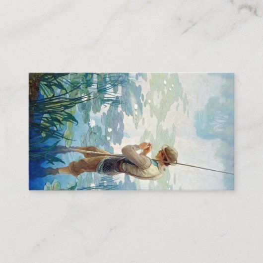 Thoreau Vist bij Walden Pond door N.C. Wyeth Visitekaartje (Voorkant)