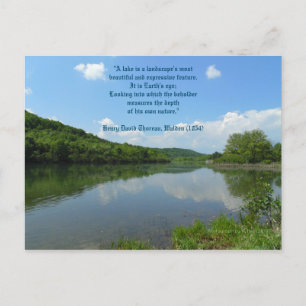Thoreau Walden Lake Quote Briefkaart