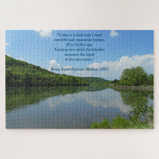Thoreau Walden Lake Quote Legpuzzel (Horizontaal)