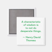 Thoreau Wisdom Magnet (Voorkant / Achterkant)