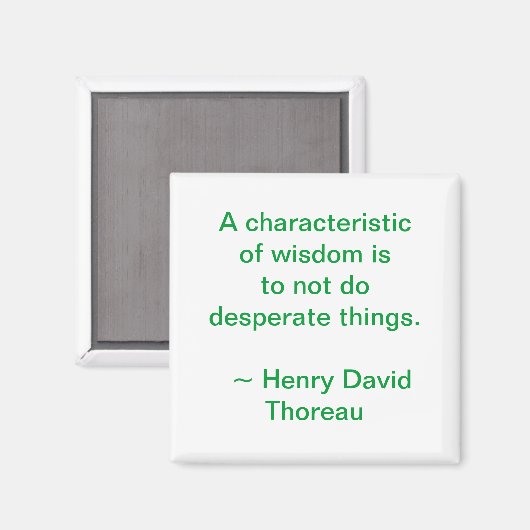 Thoreau Wisdom Magnet (Voorkant / Achterkant)