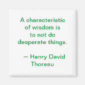 Thoreau Wisdom Magnet (Voorkant)
