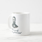 "Thoreauly Unpressed" koffie Mok (Voorkant links)