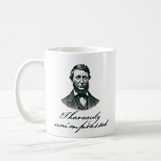 "Thoreauly Unpressed" koffie Mok (Links)