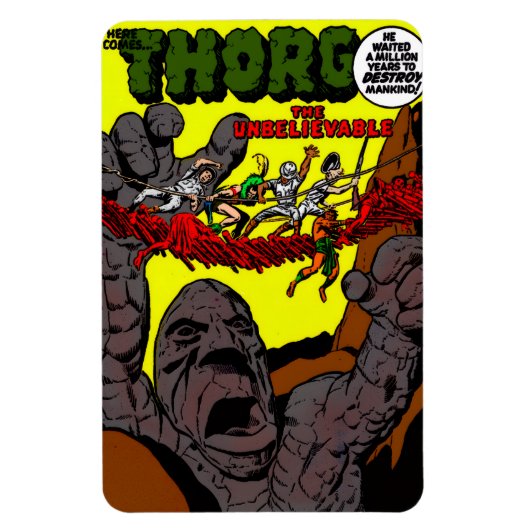 "THORG" Klassieke stripmagnet Magneet (Verticaal)
