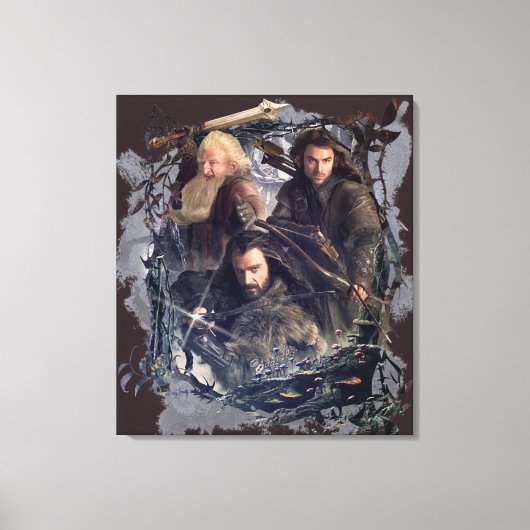 Thorin, Kili en Balin Graphic Canvas Afdruk (Voorkant)