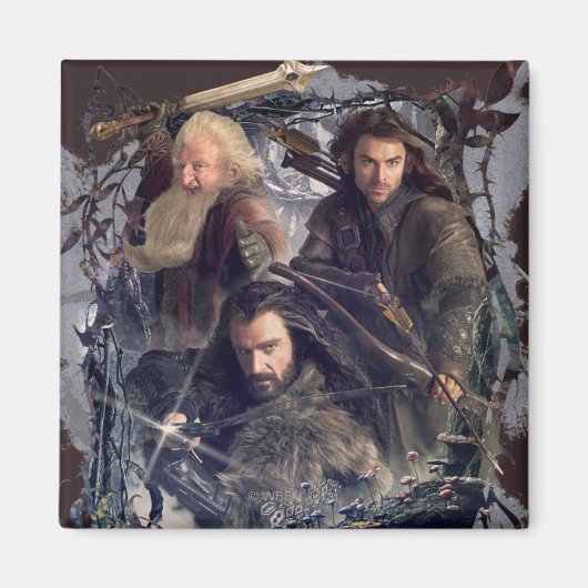 Thorin, Kili en Balin Graphic Magneet (Voorkant)