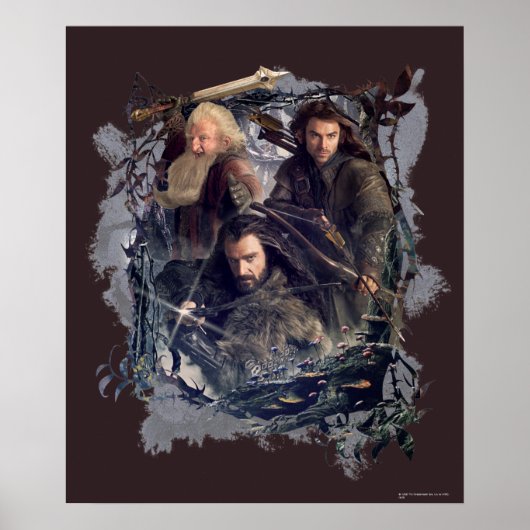 Thorin, Kili en Balin Graphic Poster (Voorkant)