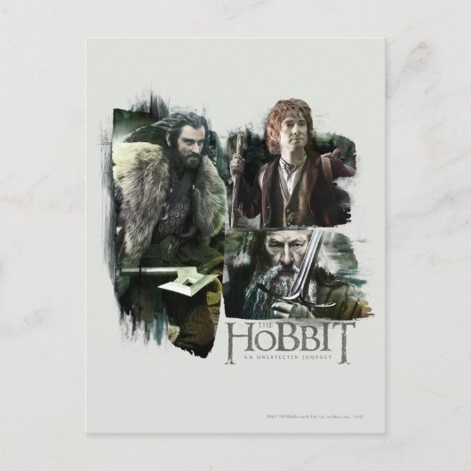 THORIN OAKENSHIELD™, BILBO BAGGINS™ & Gandalf Art Briefkaart (Voorkant)