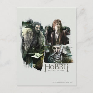 THORIN OAKENSHIELD™, BILBO BAGGINS™ & Gandalf Art Briefkaart