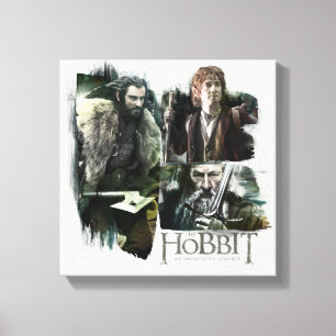 THORIN OAKENSHIELD™, BILBO BAGGINS™ & Gandalf Art Canvas Afdruk