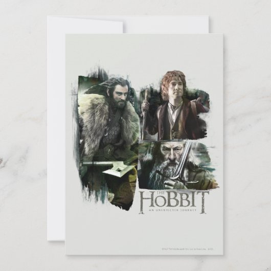 THORIN OAKENSHIELD™, BILBO BAGGINS™ & Gandalf Art Kaart (Voorkant)