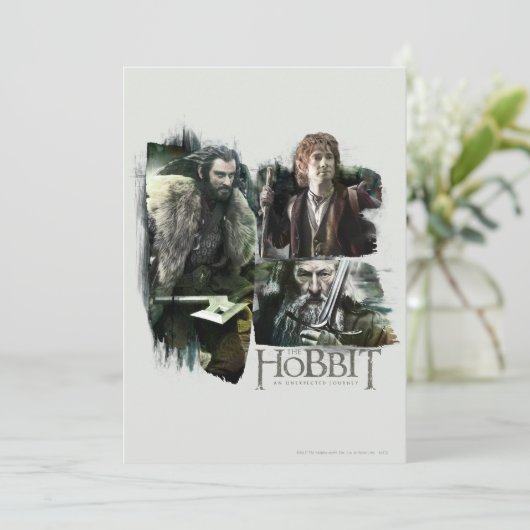 THORIN OAKENSHIELD™, BILBO BAGGINS™ & Gandalf Art Kaart (Staand voorkant)