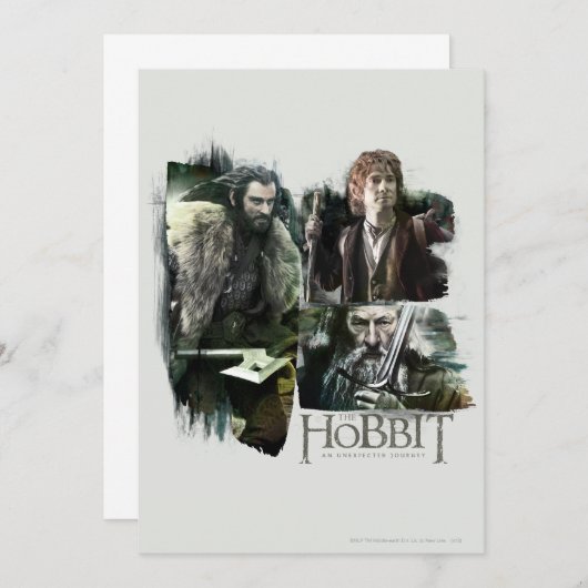THORIN OAKENSHIELD™, BILBO BAGGINS™ & Gandalf Art Kaart (Voorkant / Achterkant)
