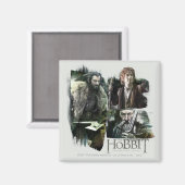 THORIN OAKENSHIELD™, BILBO BAGGINS™ & Gandalf Art Magneet (Voorkant / Achterkant)
