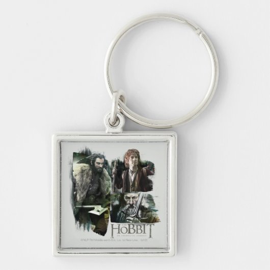 THORIN OAKENSHIELD™, BILBO BAGGINS™ & Gandalf Art Sleutelhanger (Voorkant)