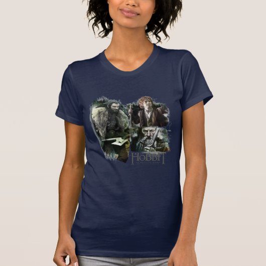 THORIN OAKENSHIELD™, BILBO BAGGINS™ & Gandalf Art T-shirt (Voorkant)