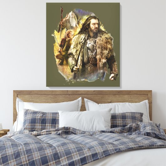 THORIN OAKENSHIELD™, BILBO BAGGINS™, Gandalf Canvas Afdruk (Insitu (Slaapkamer))