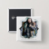 THORIN OAKENSHIELD™ Character Graphic Vierkante Button 5,1 Cm (Voorkant /achterkant)
