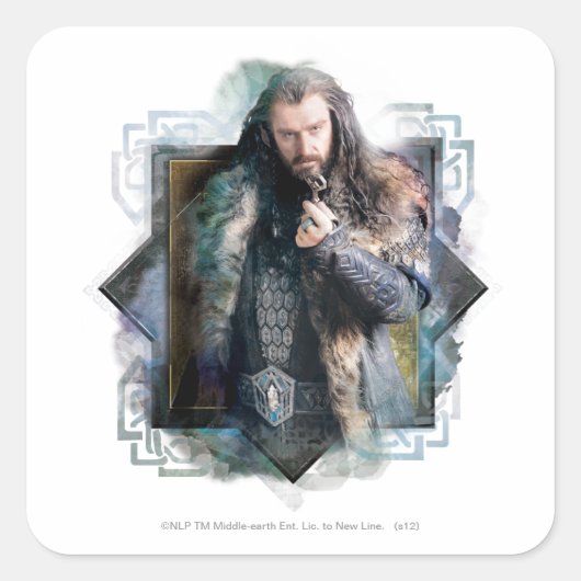 THORIN OAKENSHIELD™ Character Graphic Vierkante Sticker (Voorkant)